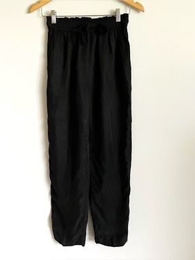 Jenni Kayne Pants Size XS Rio Trouser Elastic Waist Pockets Pull On Black Cupro